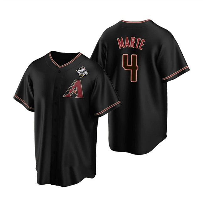 Arizona Diamondbacks #4 Ketel Marte Black 2023 World Series Cool Base Stitched Baseball Jersey