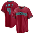 Arizona Diamondbacks #4 Ketel Marte Red Alternate 2 Replica Baseball Jersey