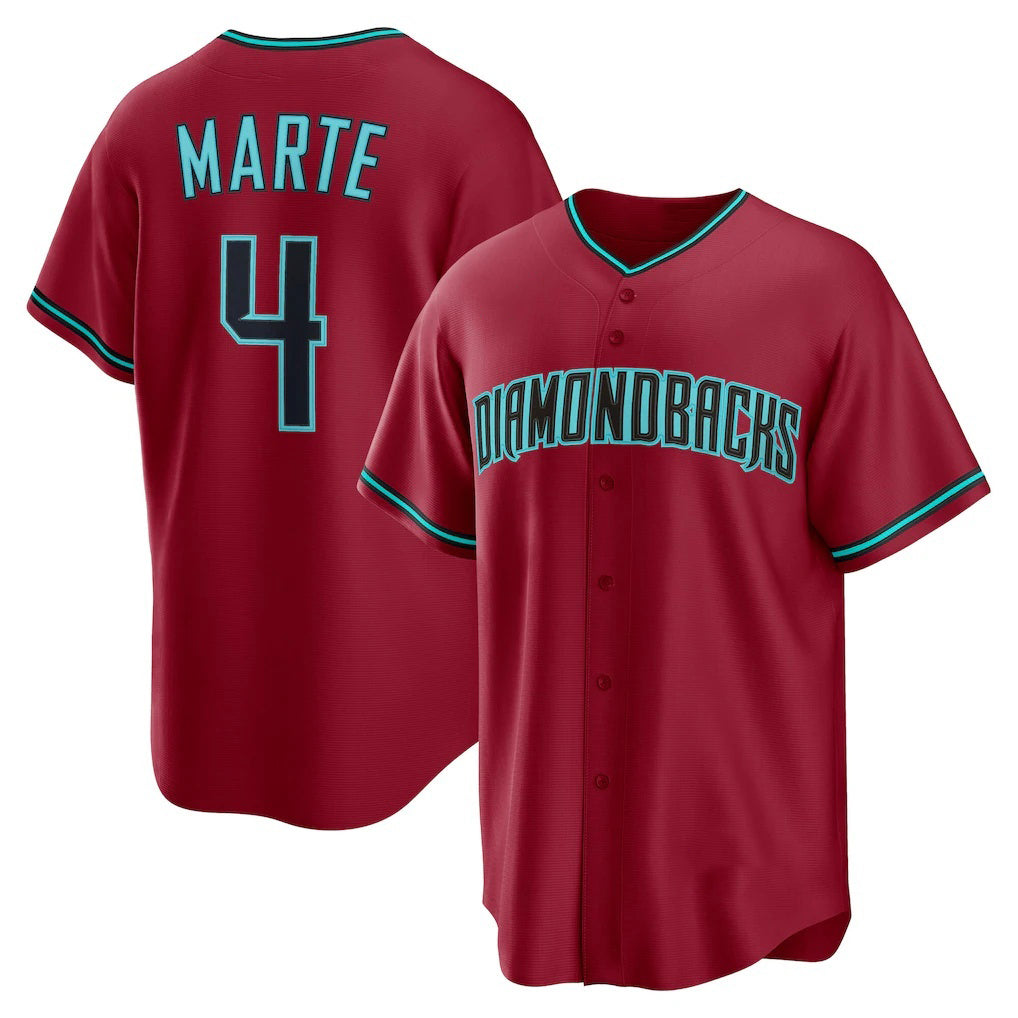 Arizona Diamondbacks #4 Ketel Marte Red Alternate 2 Replica Baseball Jersey