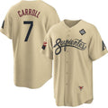 Arizona Diamondbacks #7 Corbin Carroll Gold 2023 World Series City Connect Cool Base Stitched Baseball Jersey