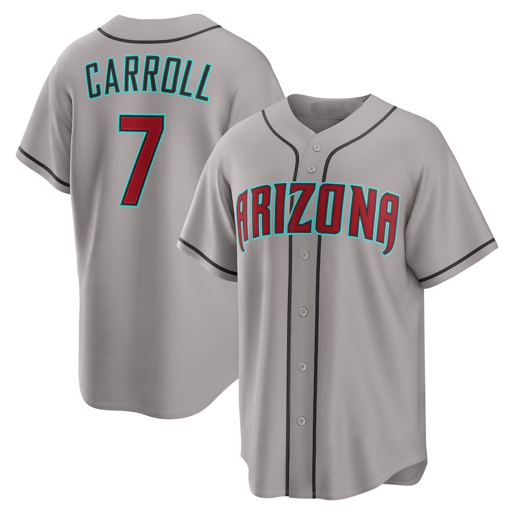 Arizona Diamondbacks #7 Corbin Carroll Gray Road Replica Baseball Jersey