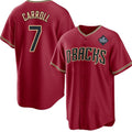 Arizona Diamondbacks #7 Corbin Carroll Red 2023 World Series Cool Base Stitched Baseball Jersey