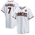 Arizona Diamondbacks #7 Corbin Carroll White 2023 World Series Cool Base Stitched Baseball Jersey