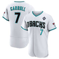 Arizona Diamondbacks #7 Corbin Carroll White 2023 World Series Flex Base Stitched Baseball Jersey