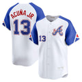Atlanta Braves #13 Ronald Acuña Jr. White City Connect Limited Player Baseball Jersey