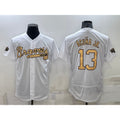 Atlanta Braves #13 Ronald Acuna Jr White 2022 All Star Stitched Flex Baseball Jersey