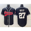 Atlanta Braves #27 Austin Riley Black Cool Base Stitched Baseball Jersey