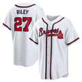 Atlanta Braves #27 Austin Riley White Home Replica Player Baseball Jersey