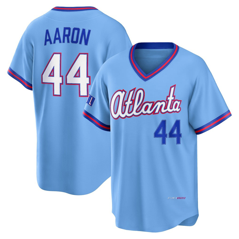 Atlanta Braves #44 Hank Aaron Powder Blue 2026 City Connect Stadium Baseball Jersey