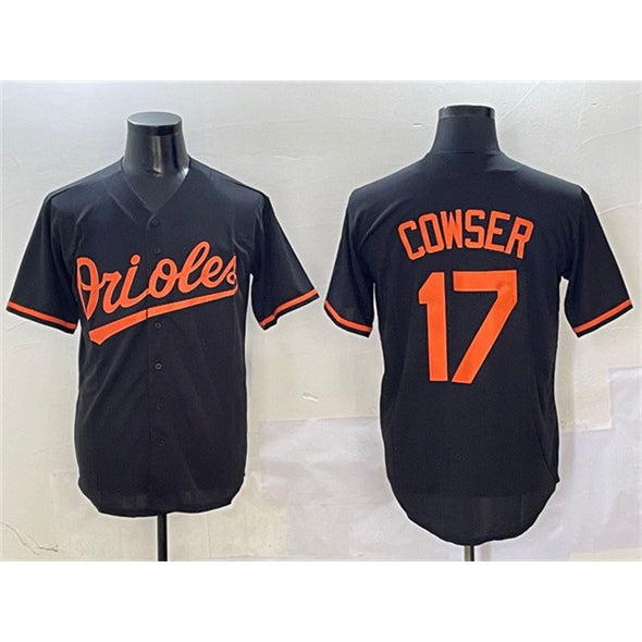 Baltimore Orioles #17 Colton Cowser Black Cool Base Stitched Baseball Jersey