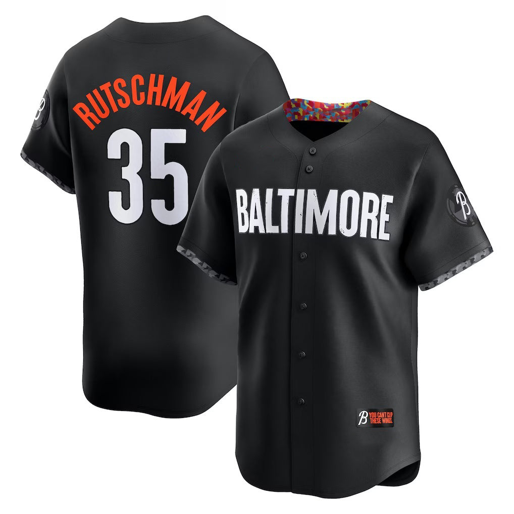 Baltimore Orioles #35 Adley Rutschman Black City Connect Limited Player Baseball Jersey