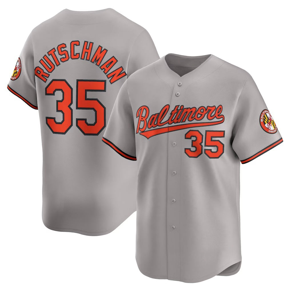 Baltimore Orioles #35 Adley Rutschman Gray Road Limited Player Baseball Jersey
