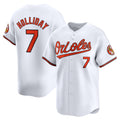 Baltimore Orioles #7 Jackson Holliday White Home Limited Player Baseball Jersey