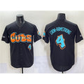 Chicago Cubs #4 Pete Crow-Armstrong Black 'Graffiti North Side Edition' Vapor Premier Limited Stitched Baseball Jersey