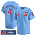 Chicago Cubs #4 Pete Crow-Armstrong Blue 'Ryne Sandberg Tribute' Vapor Limited V3 Stitched Baseball Jersey
