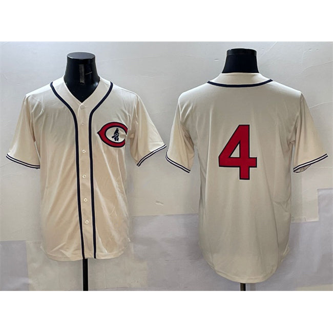Chicago Cubs #4 Pete Crow-Armstrong Cream Field of Dreams Cool Base Stitched Baseball Jersey