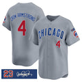 Chicago Cubs #4 Pete Crow-Armstrong Gray 'Ryne Sandberg Tribute' Vapor Limited V3 Stitched Baseball Jersey