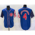 Chicago Cubs #4 Pete Crow-Armstrong Royal 2025 Independence Day Vapor Premier Limited Stitched Baseball Jersey