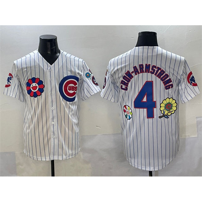 Chicago Cubs #4 Pete Crow-Armstrong White 2025 Tokyo Series Limited Stitched Baseball Jersey