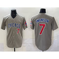 Chicago Cubs #7 Dansby Swanson Gray Limited Stitched Baseball Jersey