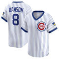 Chicago Cubs #8 Andre Dawson White Throwback Cooperstown Collection Limited Baseball Jersey