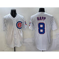 Chicago Cubs #8 Ian Happ White Cool Base Stitched Baseball Jersey