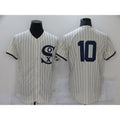 Chicago White Sox #10 Yoan Moncada 2021 Cream Navy Field of Dreams Flex Base Stitched Baseball Jersey