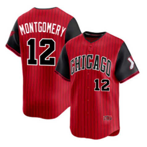Chicago White Sox #12 Colson Montgomery Red Black 2025 City Connect Limited Stitched Baseball Jersey