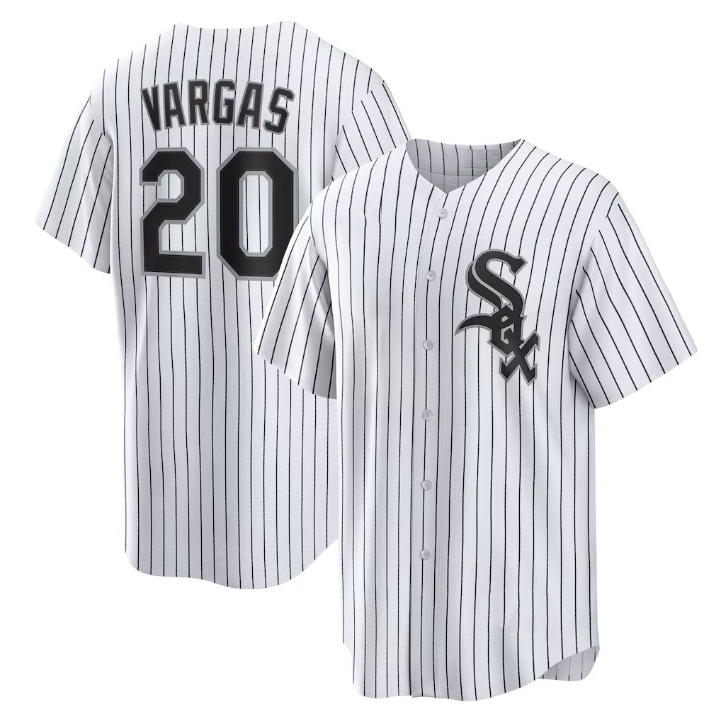 Chicago White Sox #20 Miguel Vargas White Home Replica Baseball Jersey