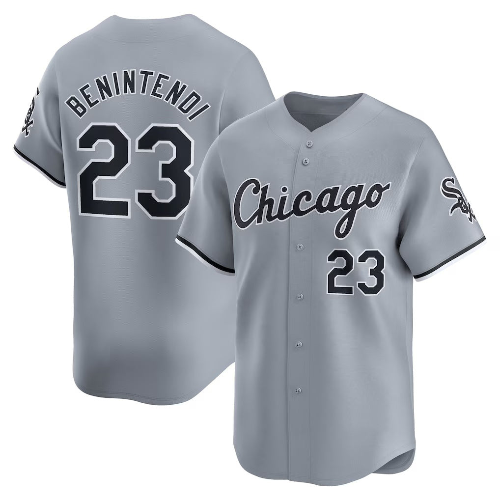 Chicago White Sox #23 Andrew Benintendi Gray Road Limited Player Baseball Jersey