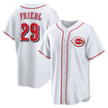 Cincinnati Reds #29 TJ Friedl White Home Replica Baseball Jersey