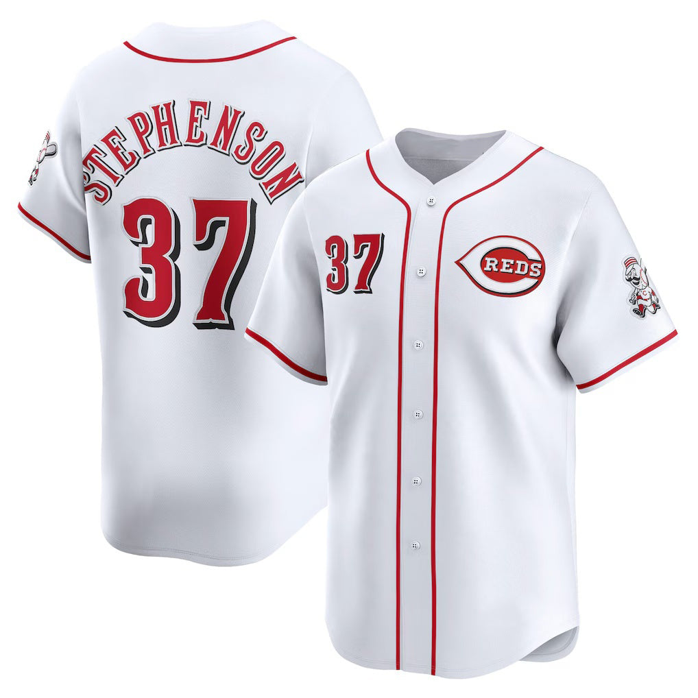 Cincinnati Reds #37 Tyler Stephenson White Home Limited Player Baseball Jersey