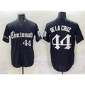 Cincinnati Reds #44 Elly De La Cruz Black 'Gothic Queen City Edition' Vapor Premier Limited Stitched Baseball Jersey