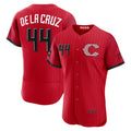 Cincinnati Reds #44 Elly De La Cruz Red 2026 City Connect Authentic Sponsor Patch Baseball Jersey