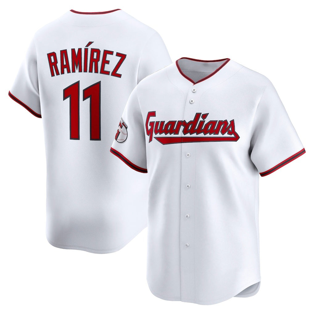Cleveland Guardians #11 José Ramírez White Home Limited Player Baseball Jersey