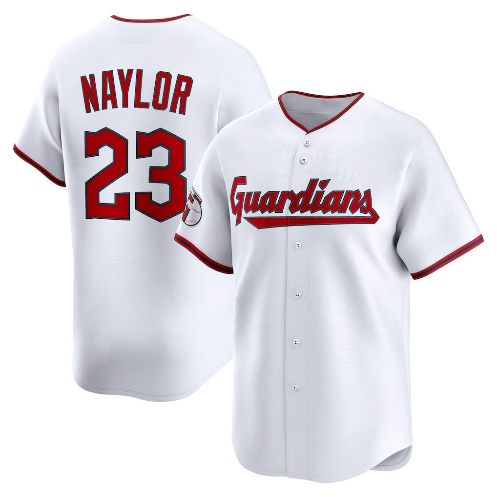 Cleveland Guardians #23 Bo Naylor White Home Limited Player Baseball Jersey