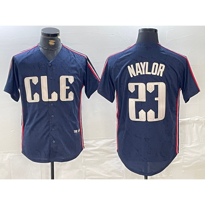 Cleveland Guardians #23 Josh Naylor Navy 2024 City Connect Limited Stitched Baseball Jersey
