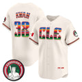 Cleveland Guardians #38 Steven Kwan Cream Mexico Vapor Premier Limited Stitched Baseball Jersey