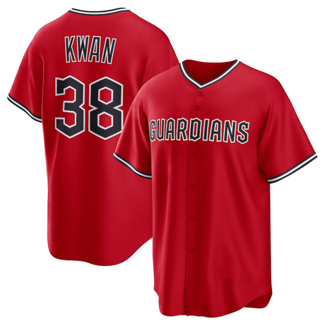 Cleveland Guardians #38 Steven Kwan Red Cool Base Limited Stitched Baseball Jersey
