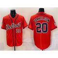 Detroit Tigers #20 Spencer Torkelson Orange With Patch Vapor Premier Limited Stitched Baseball Jersey