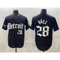 Detroit Tigers #28 Javier Báez Black 'Motor Gothic Edition' Vapor Premier Limited Stitched Baseball Jersey