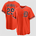 Detroit Tigers #29 Tarik Skubal Orange Alternate Stitched Baseball Jersey