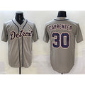 Detroit Tigers #30 Kerry Carpenter Grey Cool Base Stitched Baseball Jersey