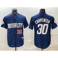 Detroit Tigers #30 Kerry Carpenter Number 2024 Navy City Connect Cool Base Limited Stitched Baseball Jersey