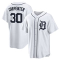 Detroit Tigers #30 Kerry Carpenter White Home Replica Baseball Jersey
