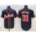 Detroit Tigers #31 Riley Greene Black With Patch Cool Base Stitched Baseball Jersey
