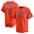 Houston Astros #1 Carlos Correa Orange Alternate Limited Player Baseball Jersey