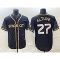 Houston Astros #27 Jose Altuve Black City Connect Cool Base Stitched Baseball Jersey