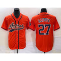 Houston Astros #27 Jose Altuve Orange With Patch Cool Base Stitched Baseball Jersey