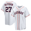 Houston Astros #27 Jose Altuve White Home Replica Player Name Baseball Jersey
